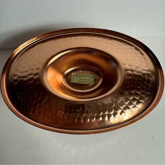 Decorative Copper Hammered Planter or decor by Tele-flora 
Approx. 8”x 4.5 “ - Picture 8 of 13